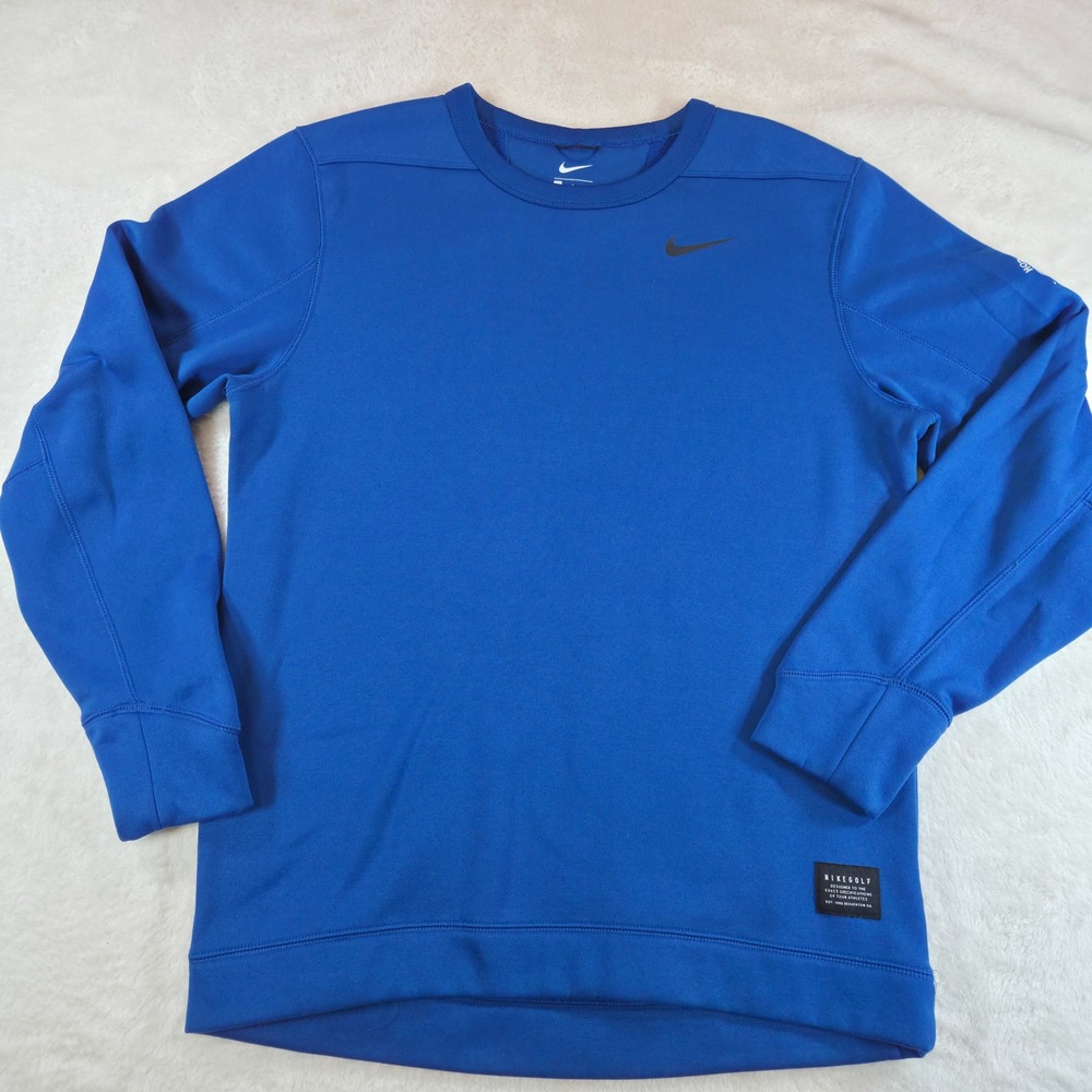 Nike Golf Mens Therma-FIT Crewneck Sweatshirt Small Blue Hot Springs CC 1898